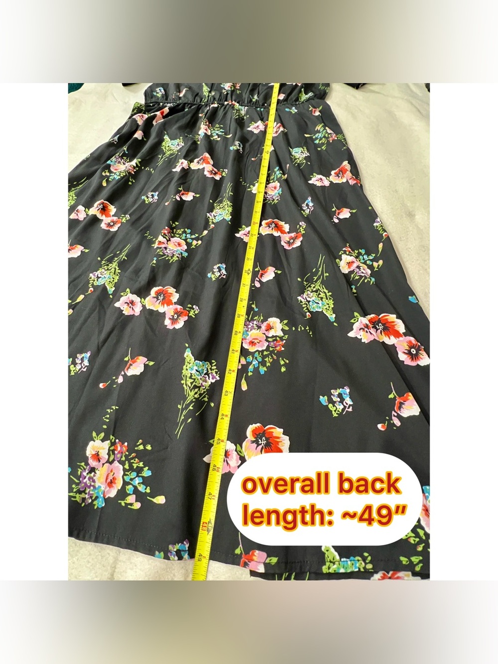 Missguided black floral maxi dress US women’s 8 UK 12 NWOT - Picture 12 of 16